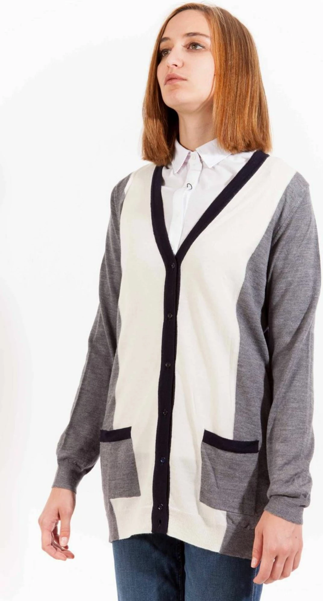 Xhemper GANT Cardigan femra, gri [Madhësia: XS]