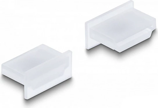 Kapak pluhuri HDMI DeLOCK, Type-A (HDMI A) për portë femër, 10 copë, transparent/bardhë