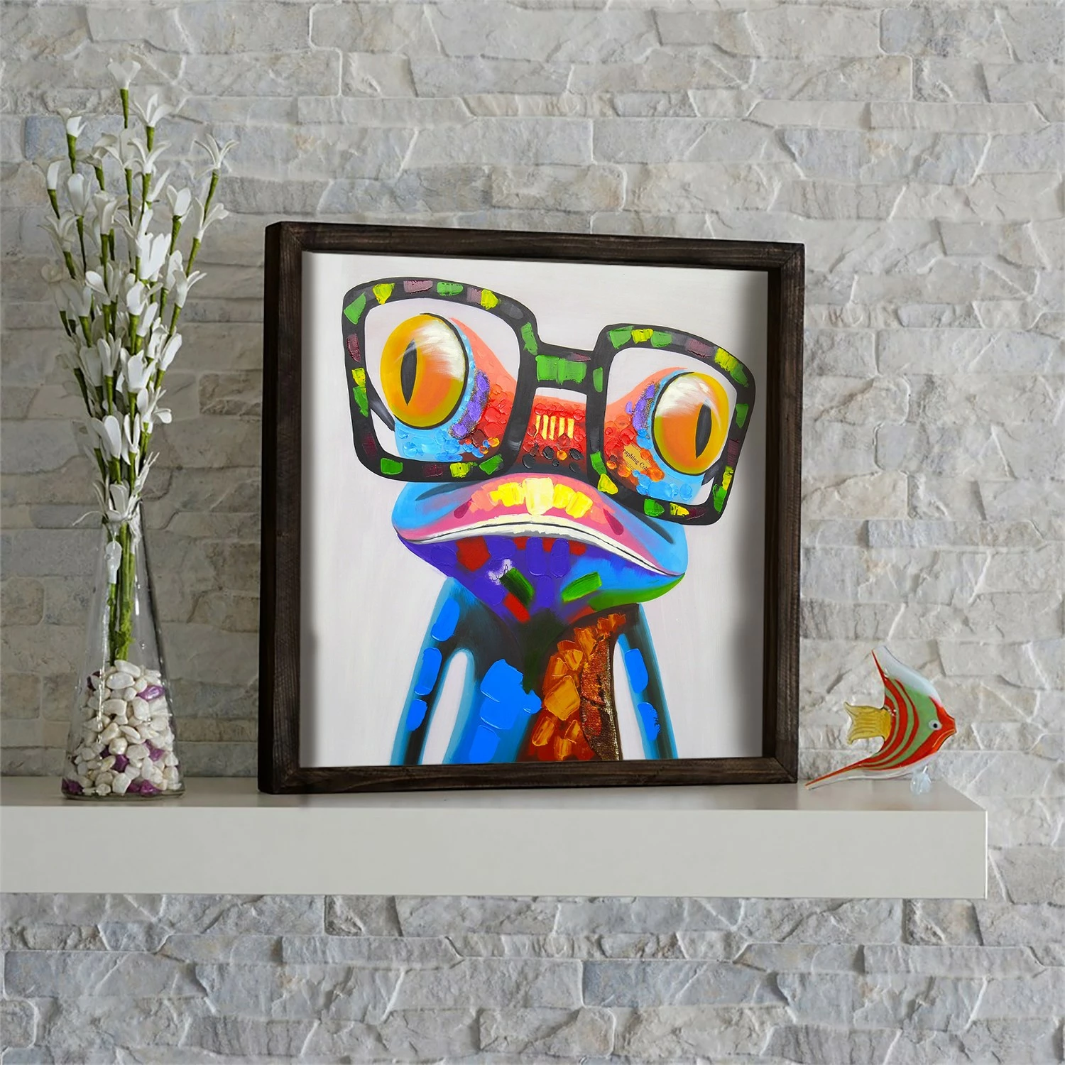 Pikturë dekorative me kornizë MDF, Wallity, KZM522, shumëngjyrëshe, 33x33cm