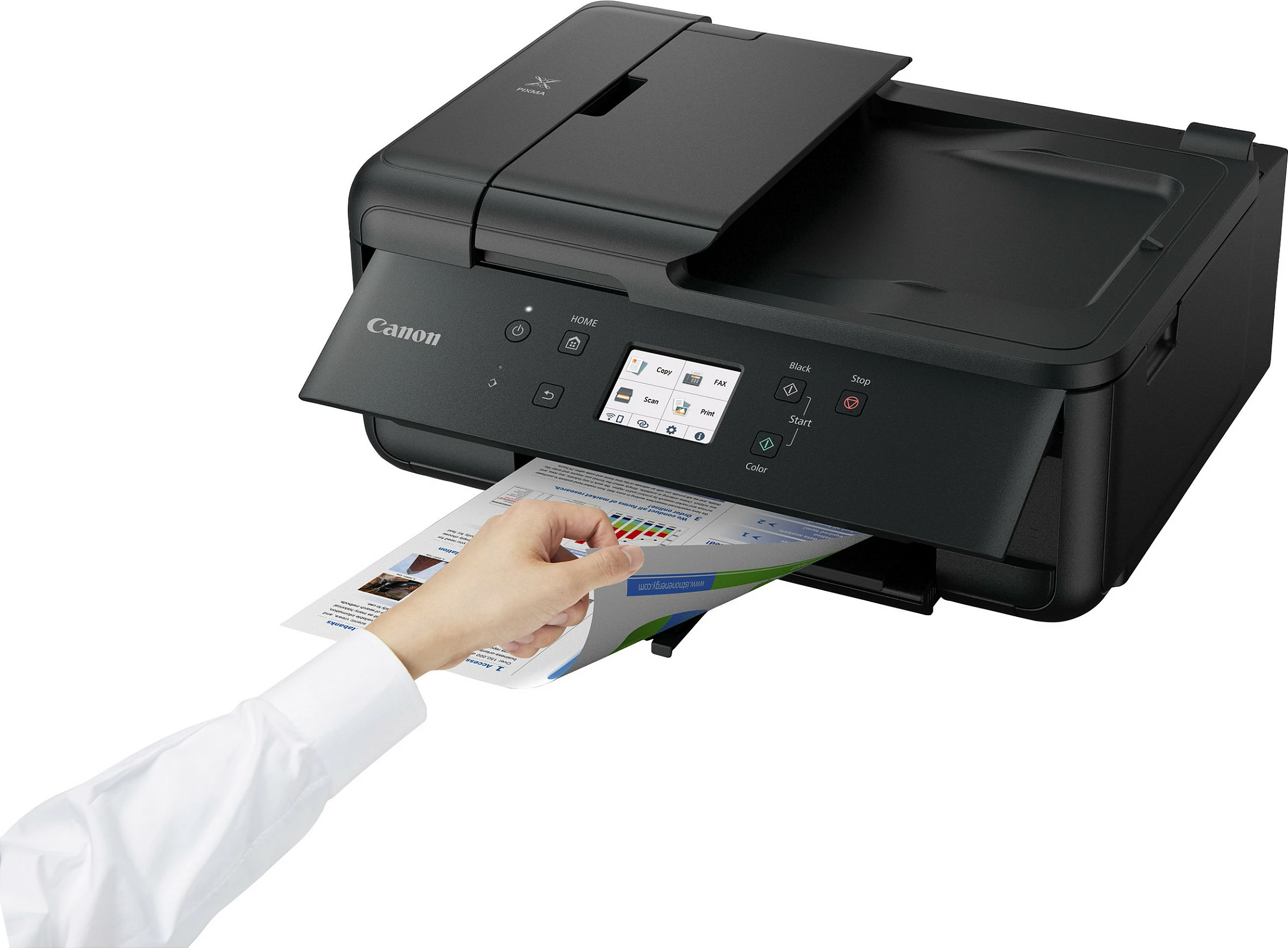 Printer multifunksional Canon PIXMA TR7650, Wi‑Fi, USB, duplex, ADF, i zi