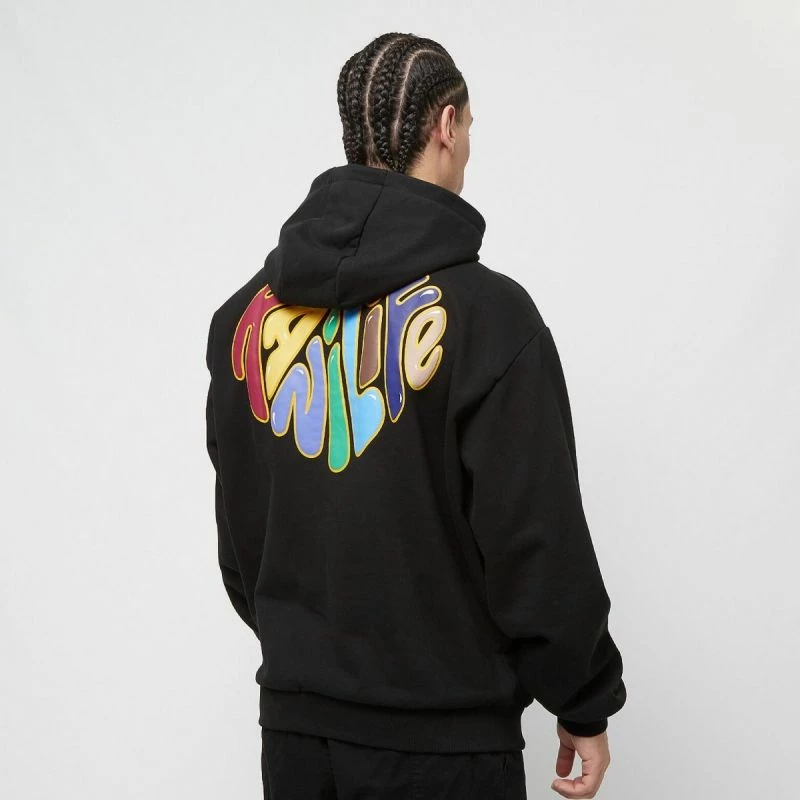 Duks me zip të plotë Karl Kani Woven Signature Kani Life OS për meshkuj dhe femra, ngjyrë e zezë [Madhësia: XS]