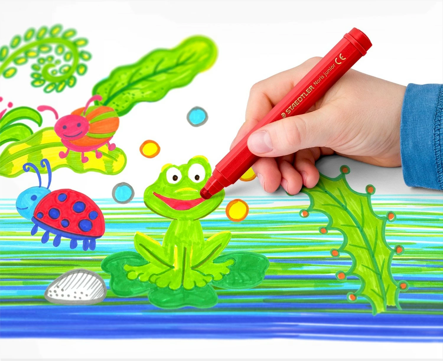 Set stilolapsa STAEDTLER Noris junior Jumbo 6 copë, shumëngjyrëshe