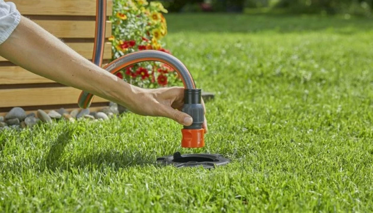 Kuti lidhëse Gardena 08262-20 3/4" për rubinet (Profi-System), zi/kaltër