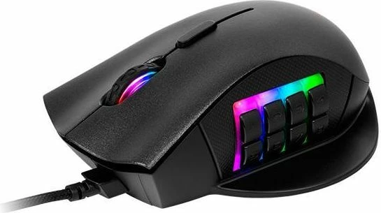 Maus gaming Thermaltake eSports Nemesis Switch RGB MO-NMS-WDOOBK-01, 12000 DPI, 16 butona, USB me kabllo, zi