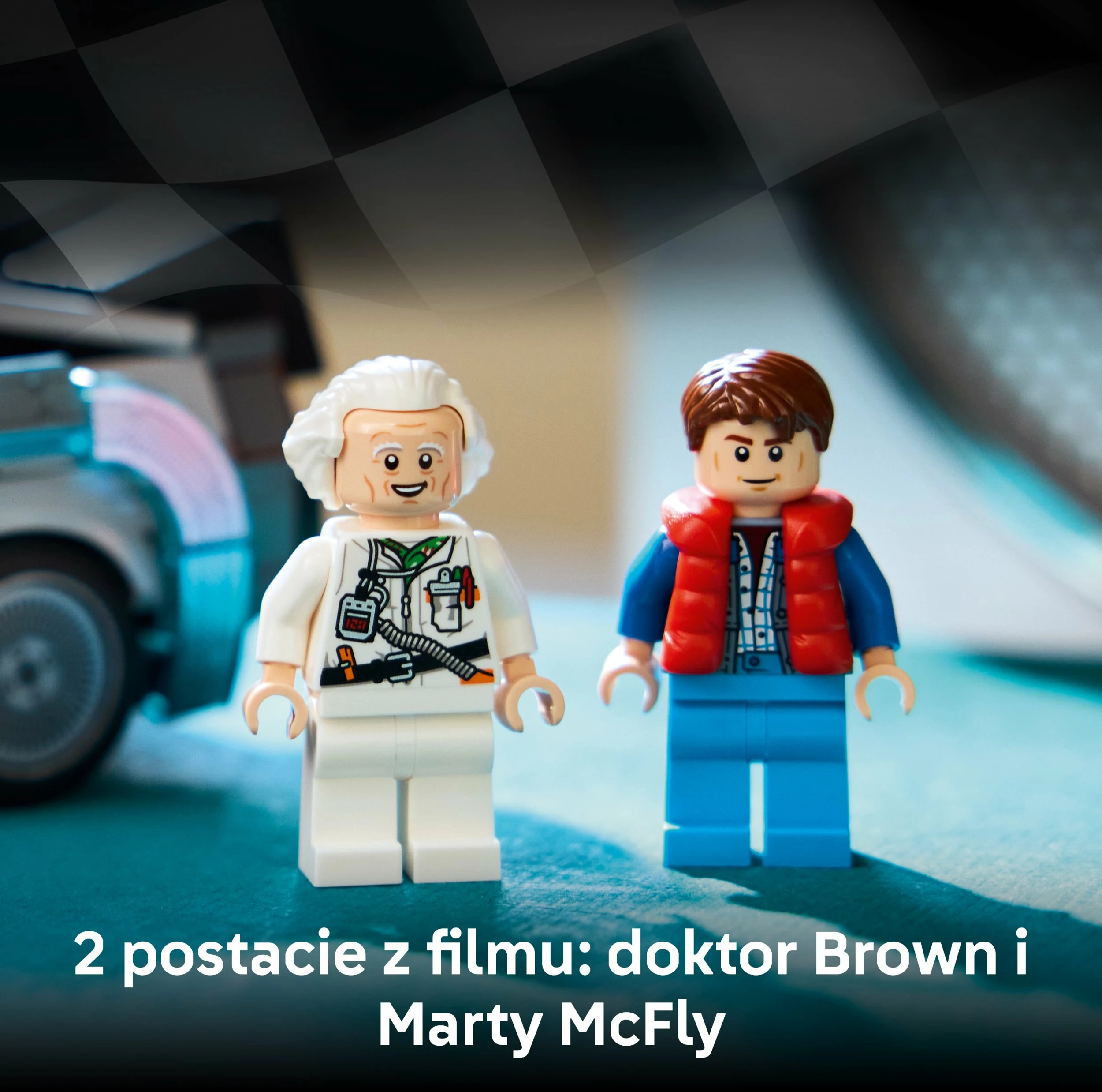 Set ndërtimi LEGO Speed Champions Time Machine Back to the Future 77256, 357 copë, 2 minifigura, 9+