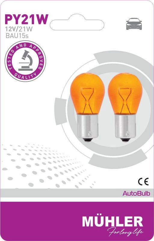 Lampa 12v 21w Py21w Bau15s Portokall Shtrember