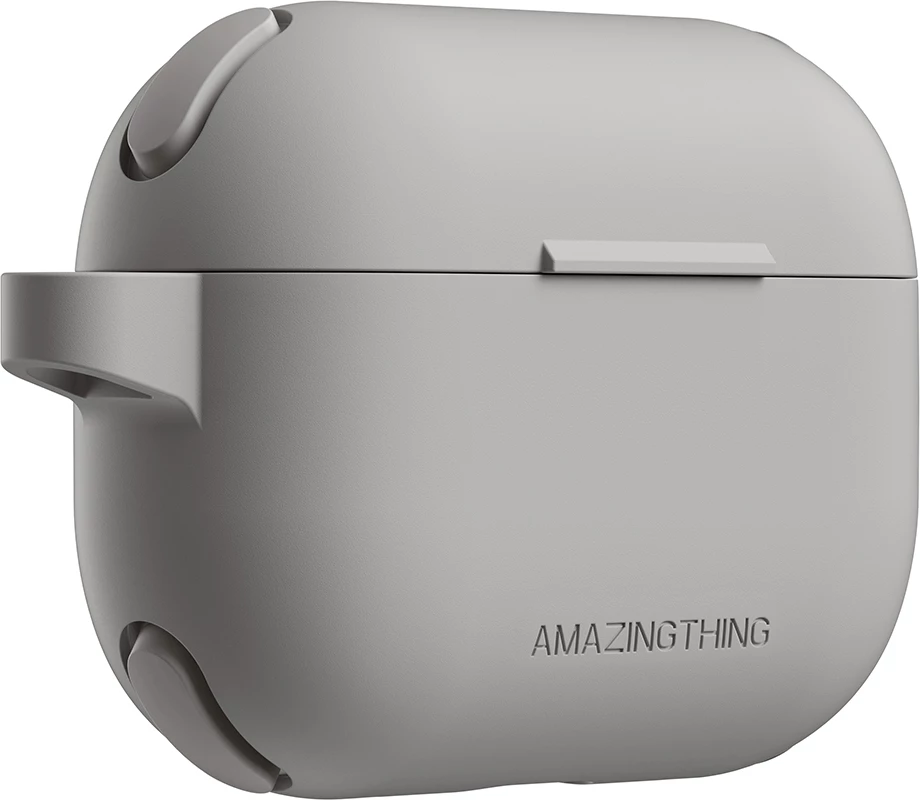 Mbështjellës AmazingThing Omni Case për AirPods Pro 2, silikon, gri