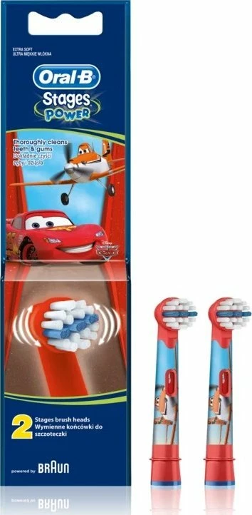 Koka zëvendësuese për furçë dhëmbësh elektrike Oral-B Stages Power Kids EB10, 2 copë, e kuqe