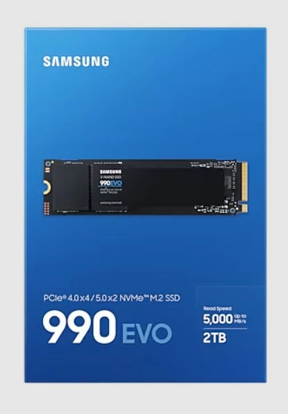 SSD Samsung 990 EVO, 2TB, M.2, PCI Express 4.0, V-NAND TLC