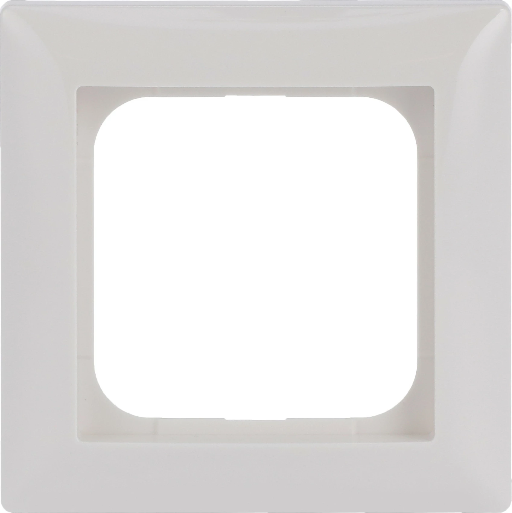 Kornizë për çelës/prizë Busch-Jaeger 2CKA001725A1555, 81x81 mm, IP20, pa vida, e bardhë