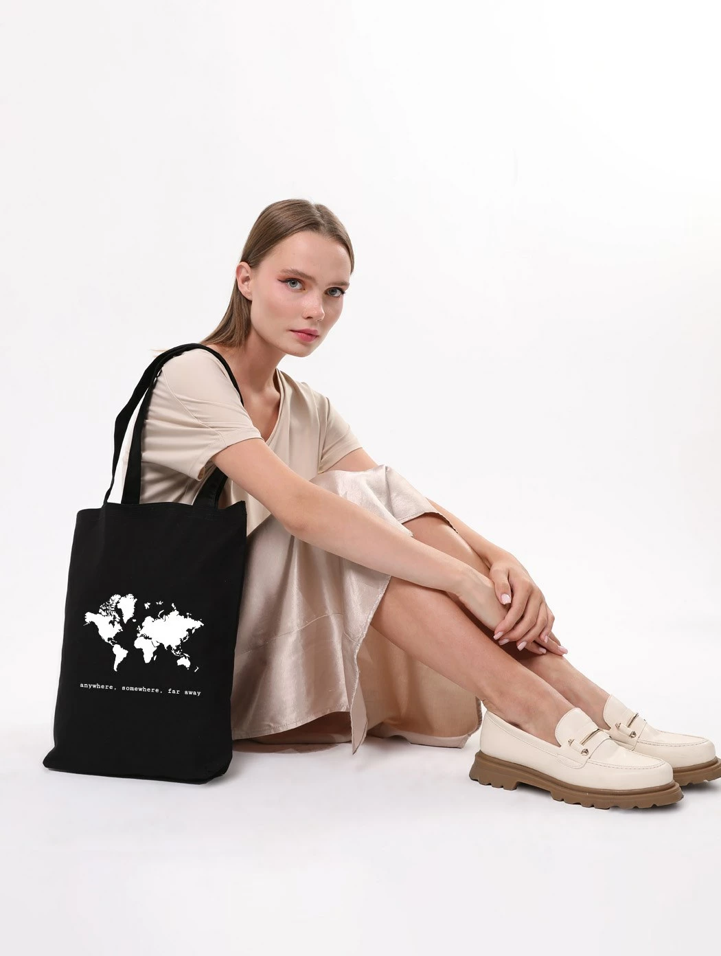 Qese tote Pauldavis, ngjyrë e zezë, Zoozie Bags, 35x40x8cm
