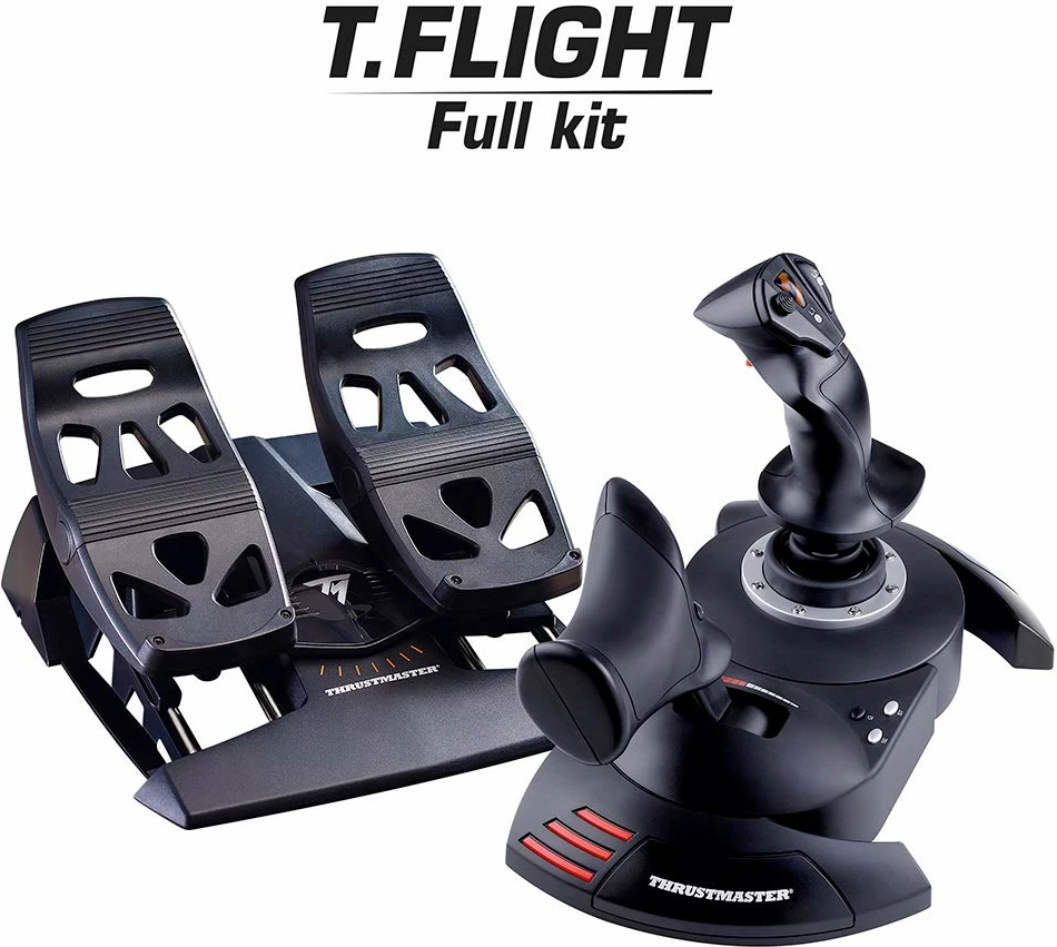 Kit kontrollues fluturimi Thrustmaster T-Flight Full Kit X për Xbox Series X|S/Xbox One dhe PC, HOTAS + pedale, set 3-në-1, i zi