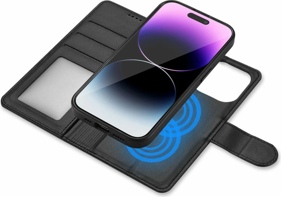 Mbështjellës Tech-Protect Wallet MagSafe për iPhone 14, i zi