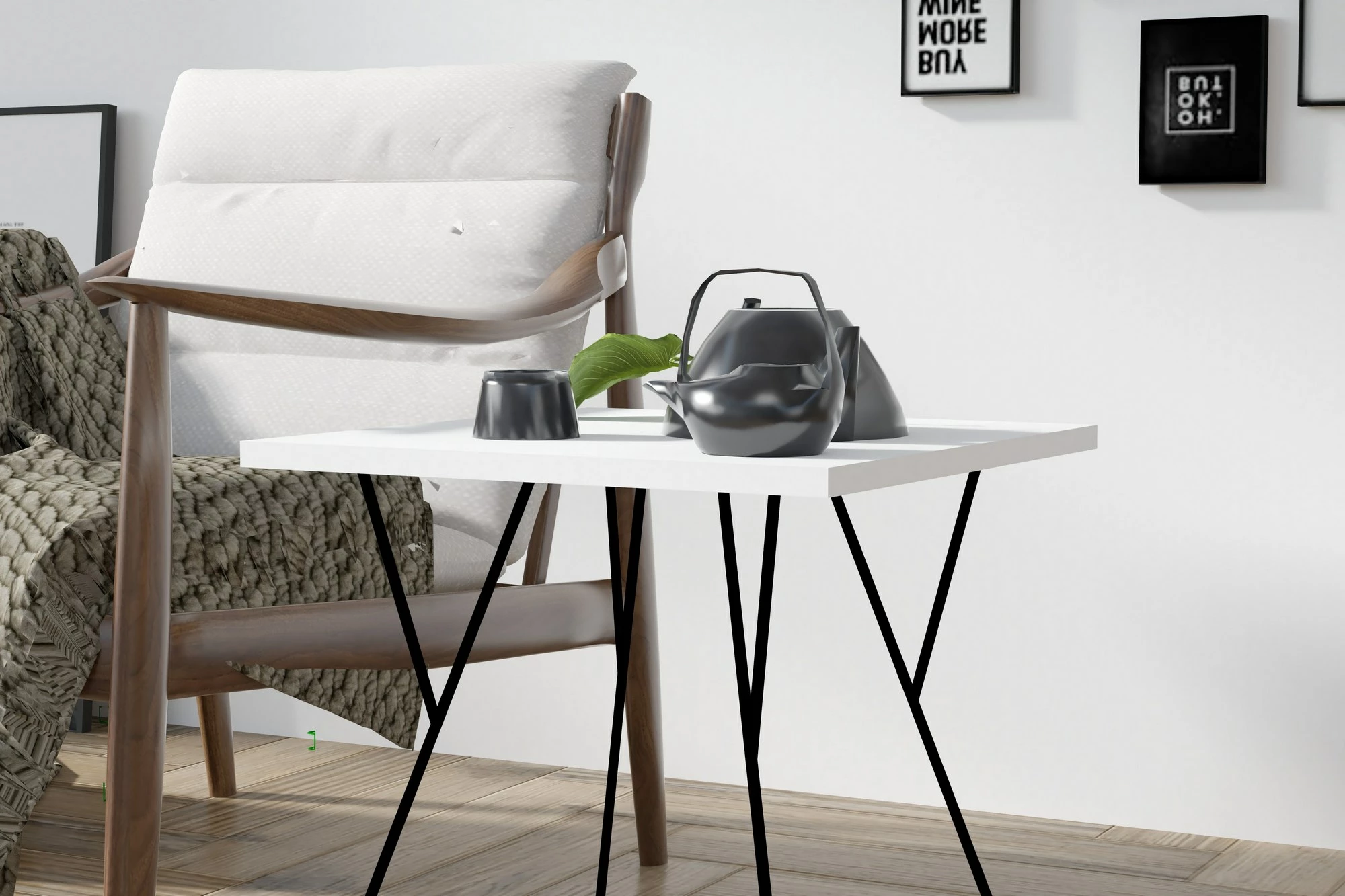 Tavolinë kafeje Hanah Home, Cassis - e bardhë