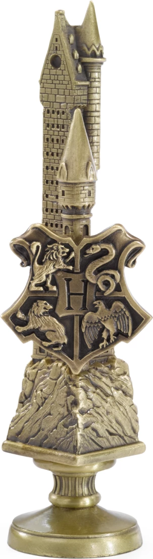 Set vulë me dyll Noble Collection Harry Potter Hogwarts Seal, metal i derdhur 11.5 cm, set me 2 shkopinj dylli ari/vjollcë