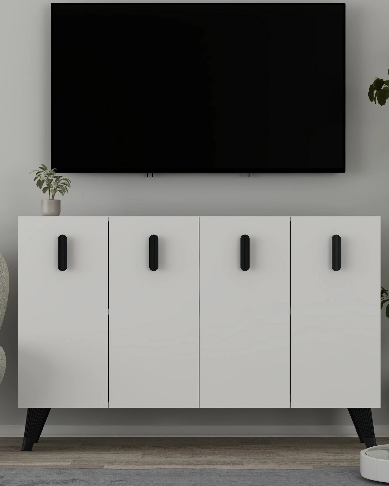 Konsol Skye Decor, e bardhë, 8180KM-64