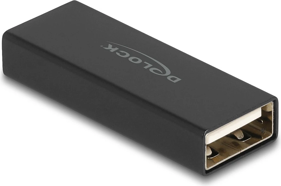 Adapter USB DeLOCK USB 2.0 Type-A (Femër-Femër), metal, i zi