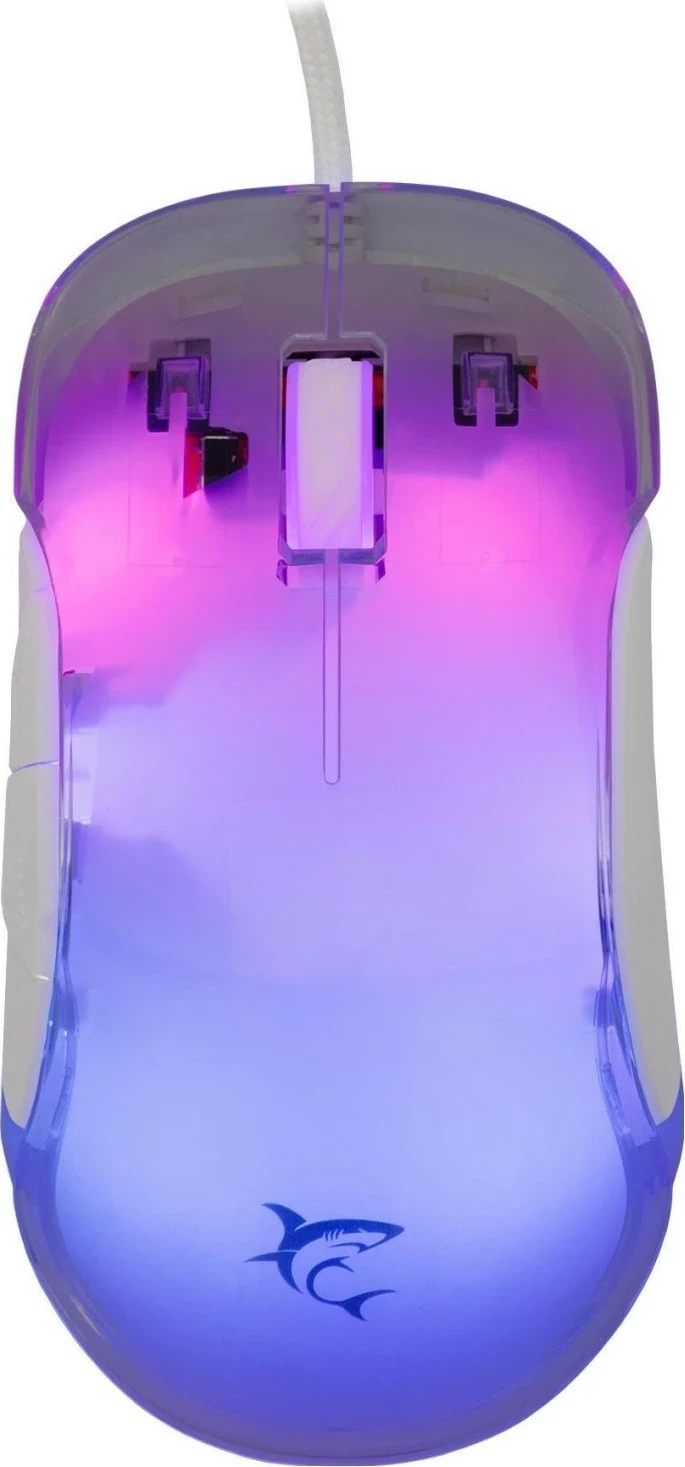Maus gaming White Shark Mordred, RGB, 12800 DPI, i bardhë