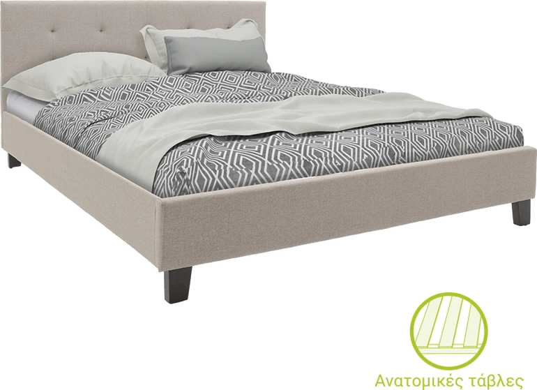 Krevat dopio Mago, stof fildishi, 150x200cm