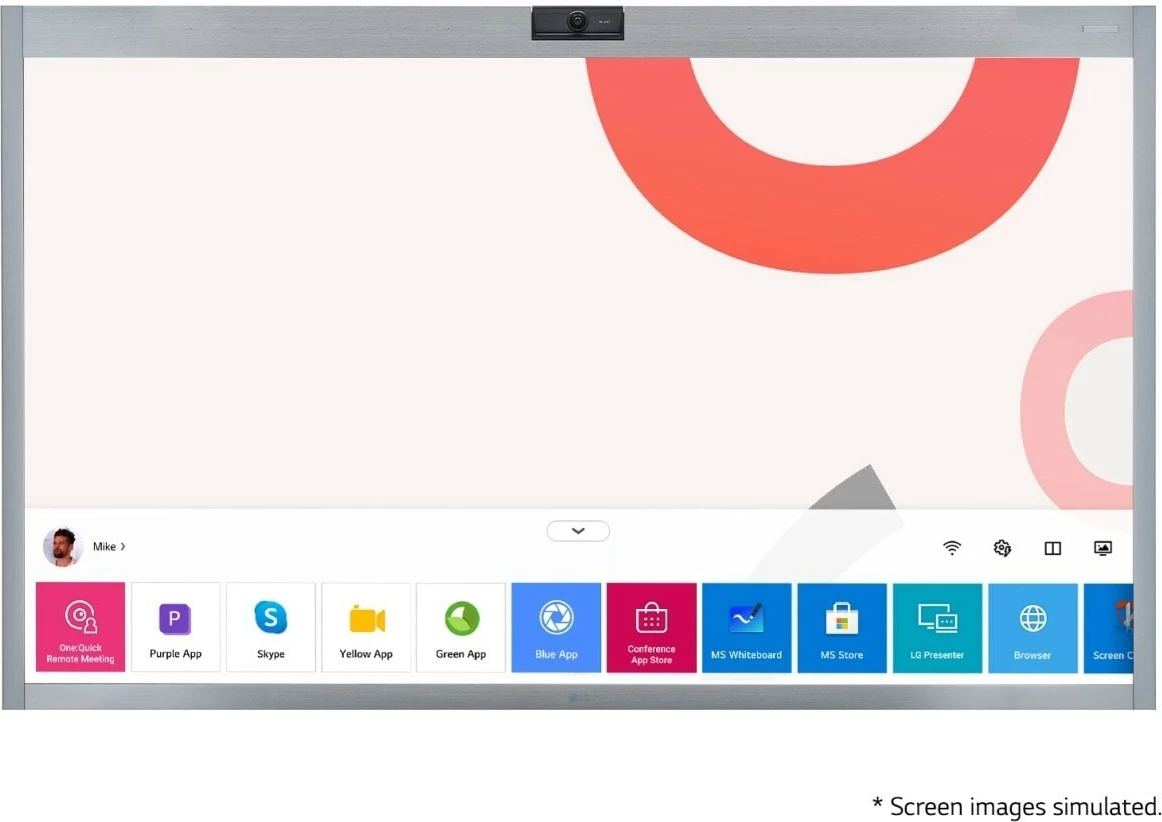 Ekran interaktiv LG One:Quick Works 55CT5WJ-B, 55 inç, 4K, Touchscreen, Silver