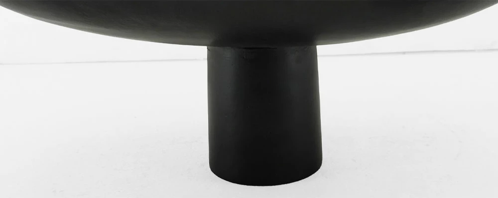 Tabaka dekorative Dune, alumini i zi, 46x25x18cm