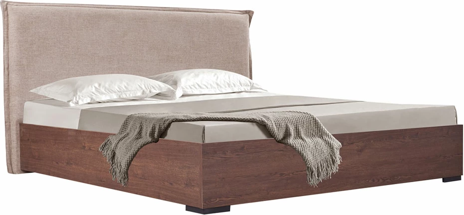 Krevat Nuez për dyshek 160x200cm, ngjyrë arre, 162x202x120