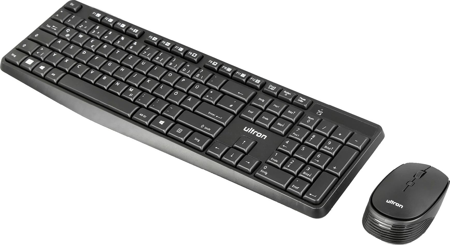 Set tastierë + Maus pa tela Ultron UMC300, full-size 100%, RF 2.4GHz, 1600 DPI, i zi