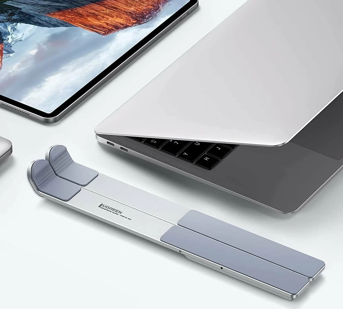 Mbajtëse laptopi Ugreen LP451 8-17\" alumin, e palosshme, me rregullim këndi, argjend