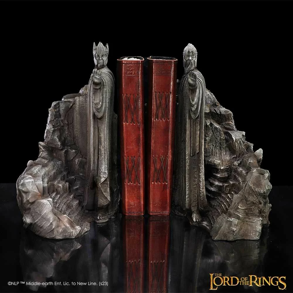 Mbështetëse librash NEMESIS NOW Lord of the Rings Gates of Argonath 19 cm, gri, set 2 copë