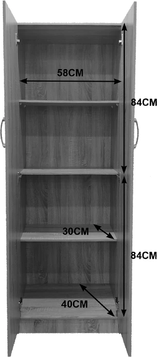 Dollap dy-dyer Lego, ngjyrë sonoma, 60x42x180cm