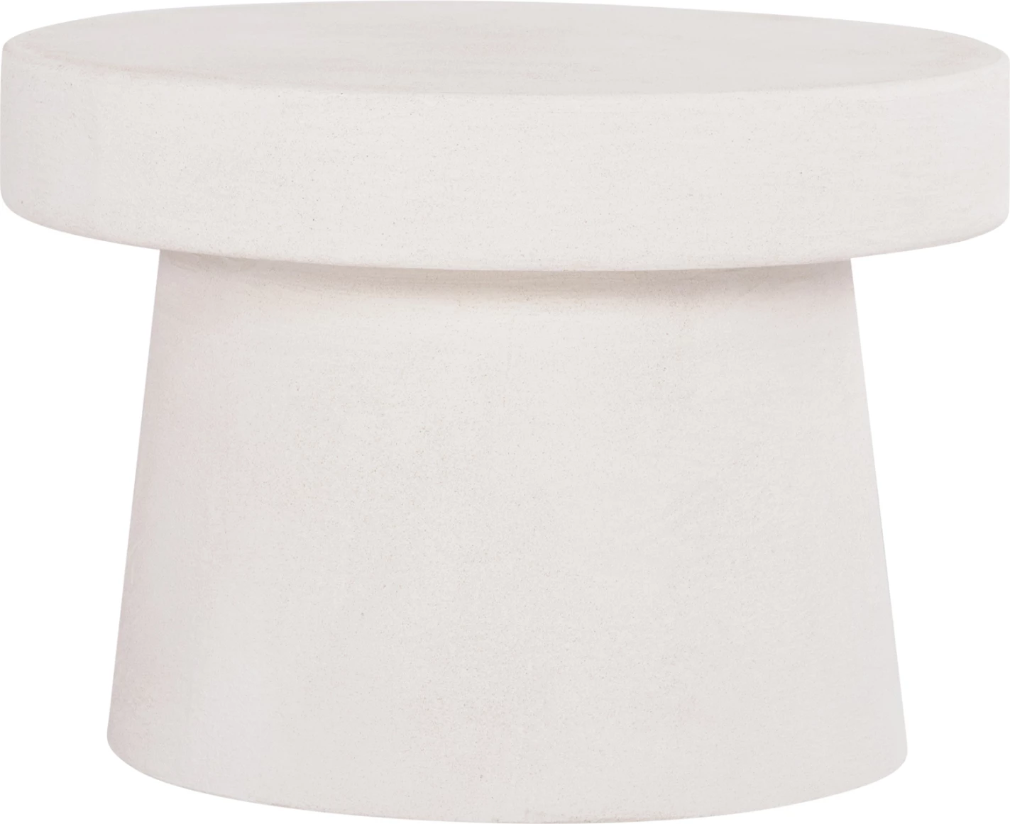 Tavolinë kafeje e rrumbullakët seri Santorini FH18051 MDF ngjyrë off-white Φ60x42.5Hcm.