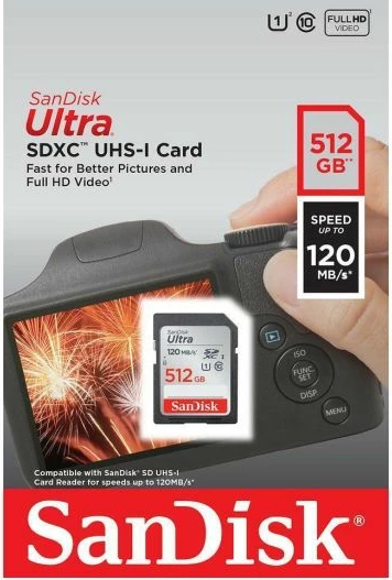 Kartelë memorje SDXC SanDisk Ultra SDSDUNC-512G-GN6IN 512GB 150MB/s UHS-I