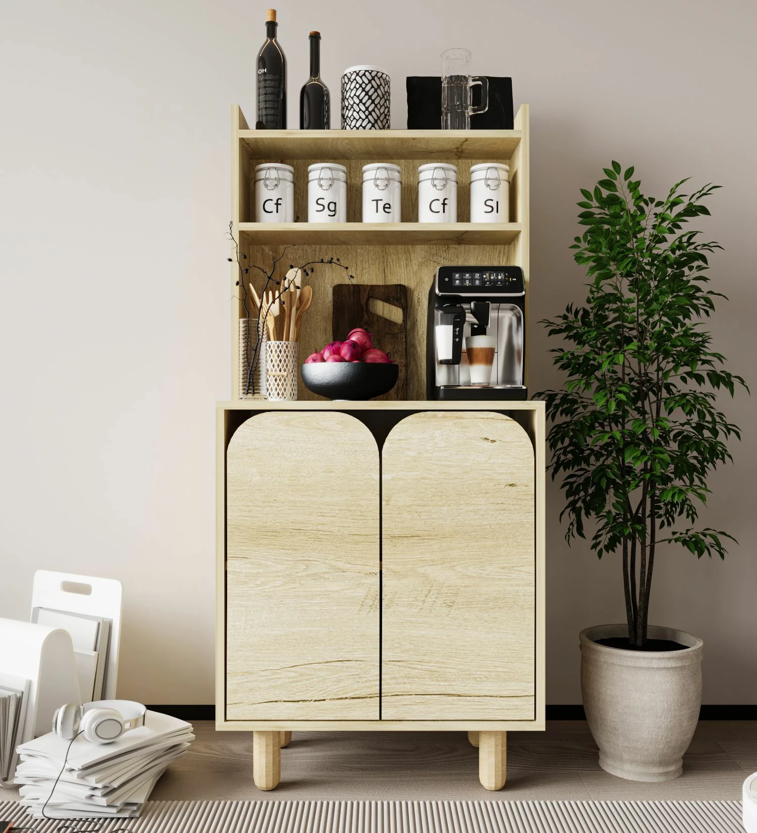 Dollap multifunksional Skye Decor, Parma 2, ngjyrë lisi Sapphire Oak