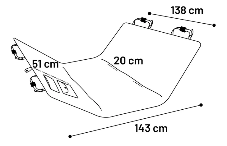 Mbulesë për makinë Flamingo, për qen, e zezë