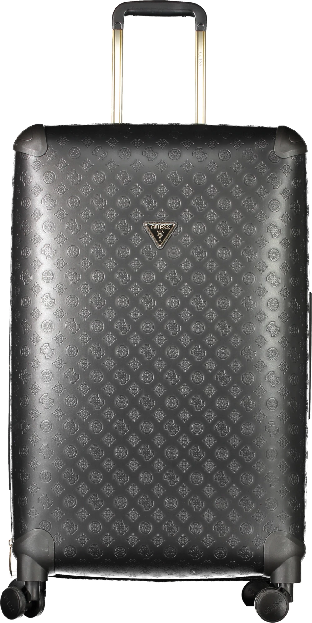 Trolley për femra GUESS JEANS Large Wilder Travel, e zezë