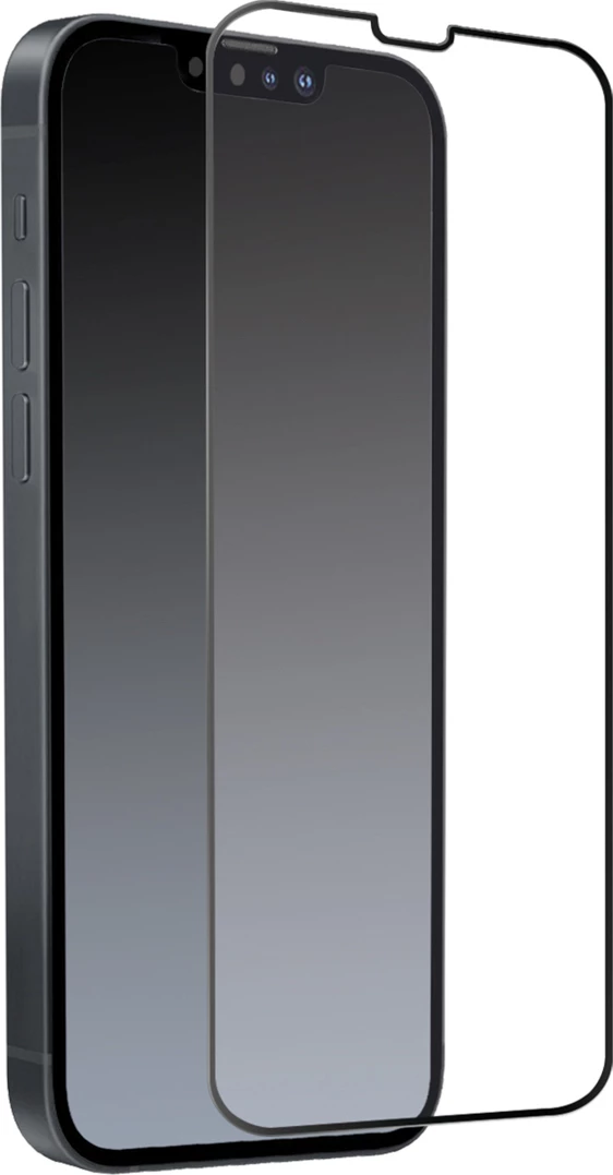 Xham mbrojtës Full Cover i kalitur SBS Full Cover për iPhone 13/13 Pro/14/16e/17e, i zi, me 2 peceta pastrimi