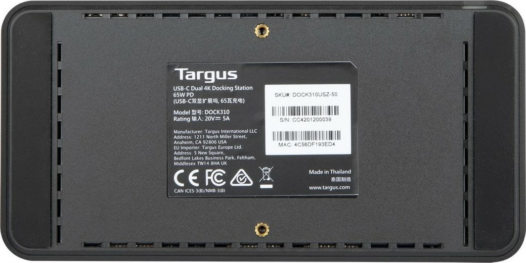 Docking station Targus DOCK310EUZ, USB-C, 5K Ultra HD, i zi