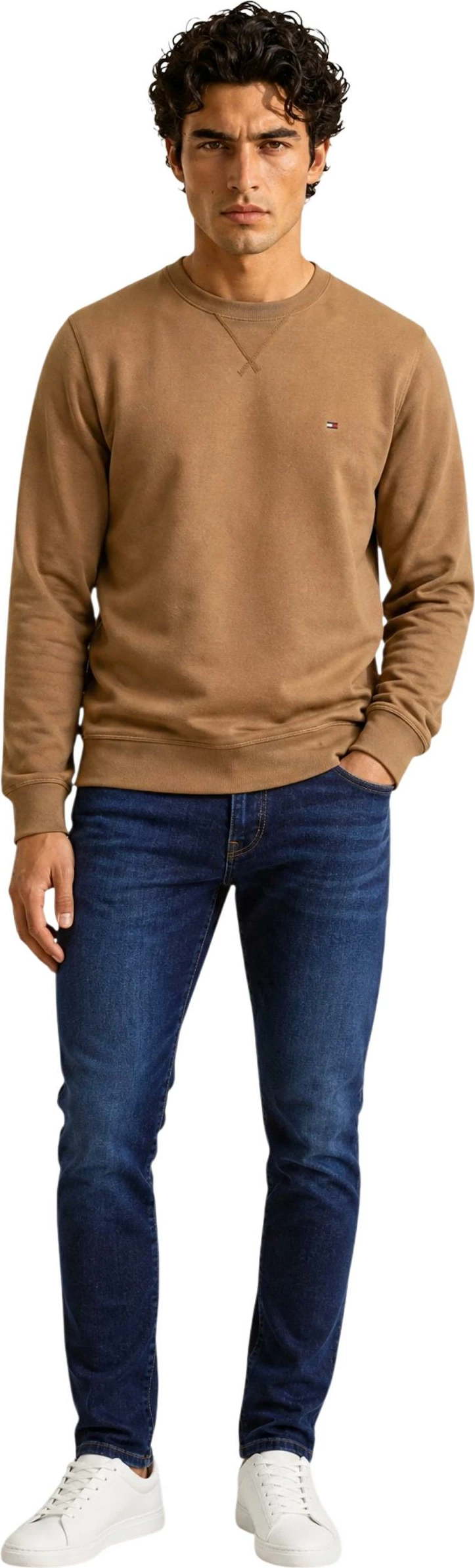 Duks për meshkuj Tommy Hilfiger ESS Seasonal Fleece MW0MW40000, kafe [Madhësia: S]