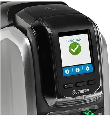Printer kartelash plastik Zebra ZC300, 300 x 300 DPI, Wi-Fi, Argjendtë