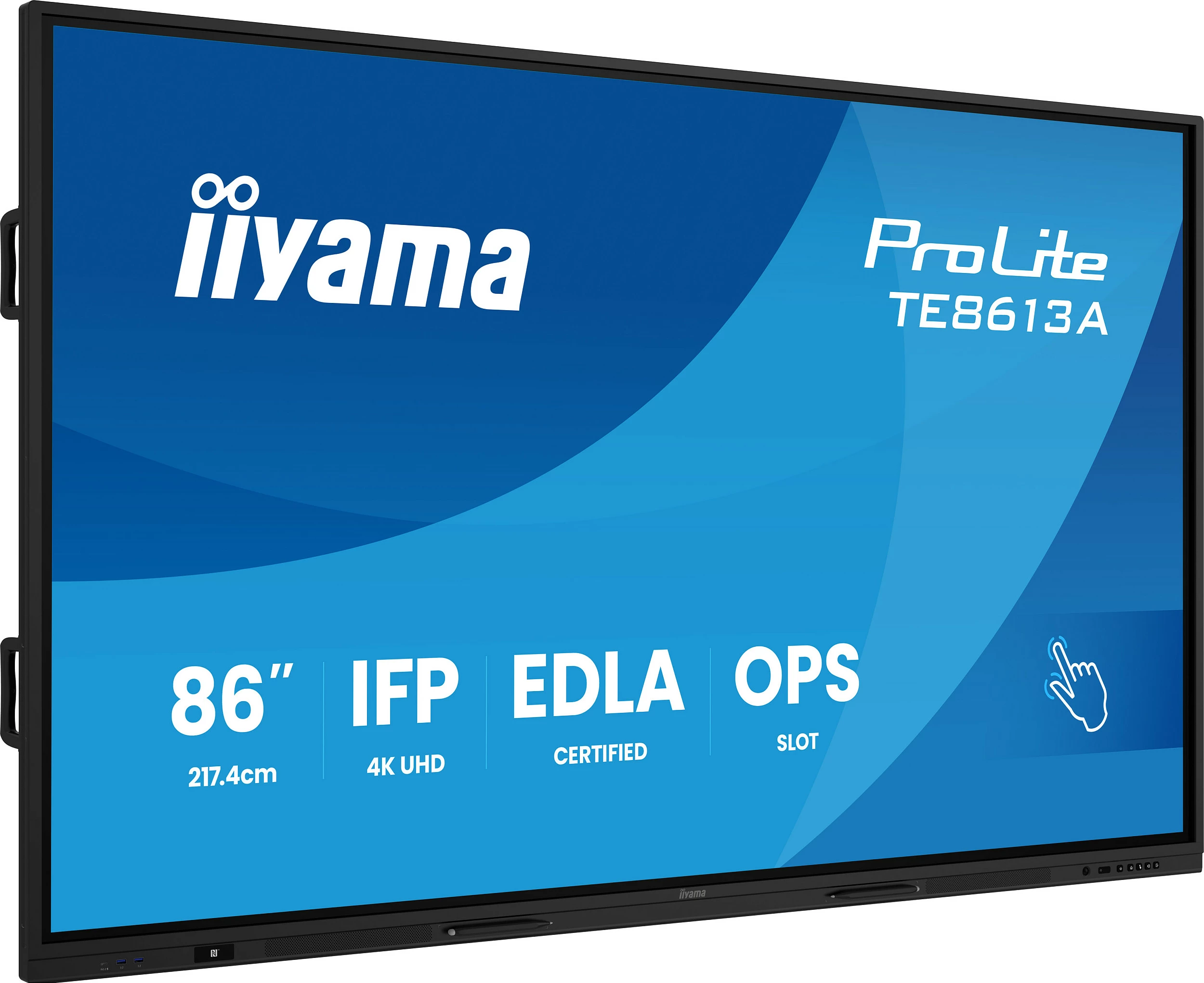 Ekran interaktiv iiyama ProLite TE8613A-B2AG, 86", 4K UHD, anti-glare, i zi