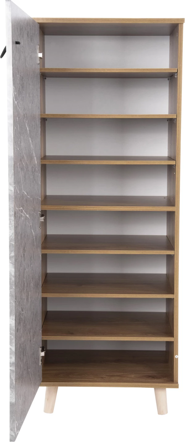 Dollap këpucësh ALVARO FH8954.12 melaminë me teksturë guri 50x38x135Hcm