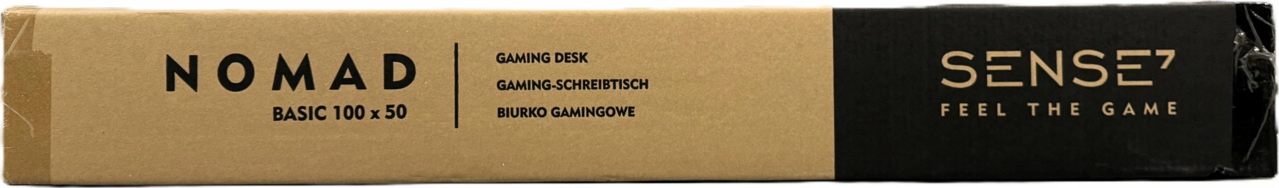 Tavolinë gaming SENSE7 Nomad Basic 100x50 cm 75 cm, e zezë