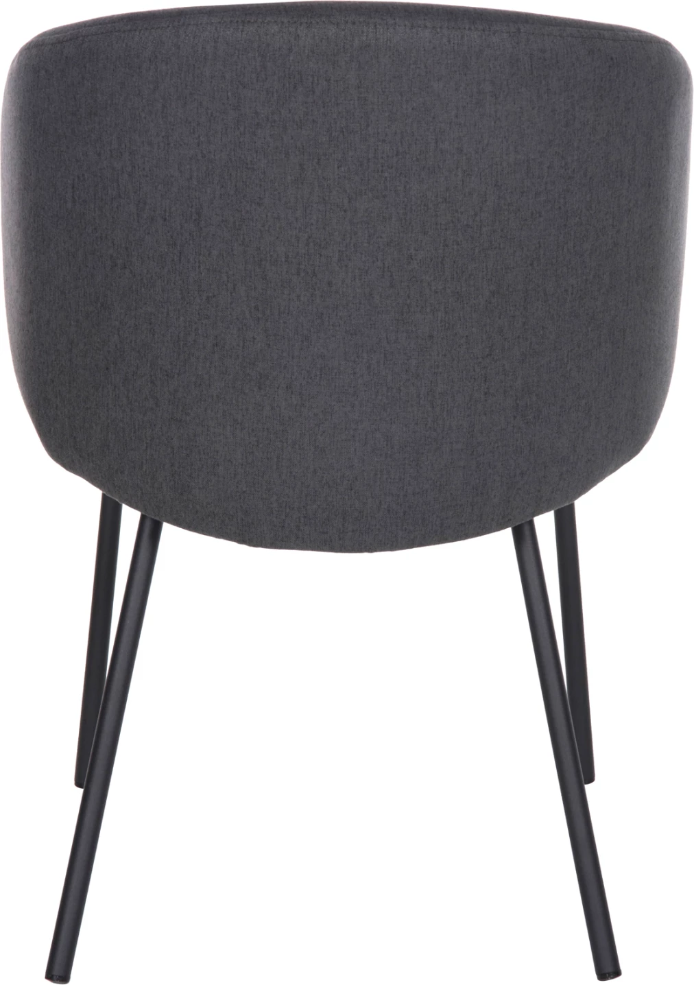 Karrige ngrënieje ISIAH FH9615.01, pëlhurë gri, këmbë metalike të zeza, 56x56x76H cm., set prej 2 copë