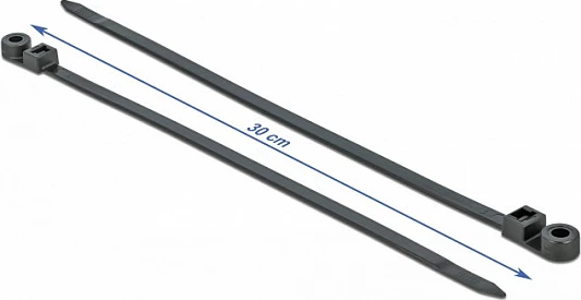 Lidhëse kabllosh DeLOCK 18952, 300 mm, 7.6 mm, 10 copë, të zeza