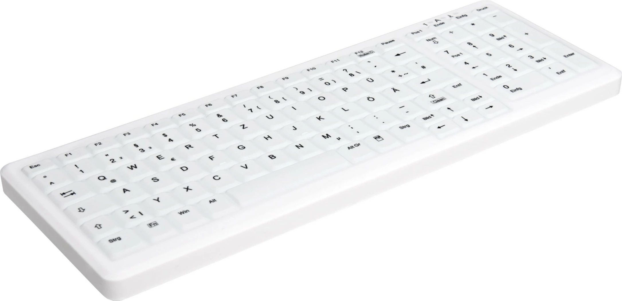 Tastierë Cherry AK-C7000, Wireless, RF, QWERTZ, Bardhë
