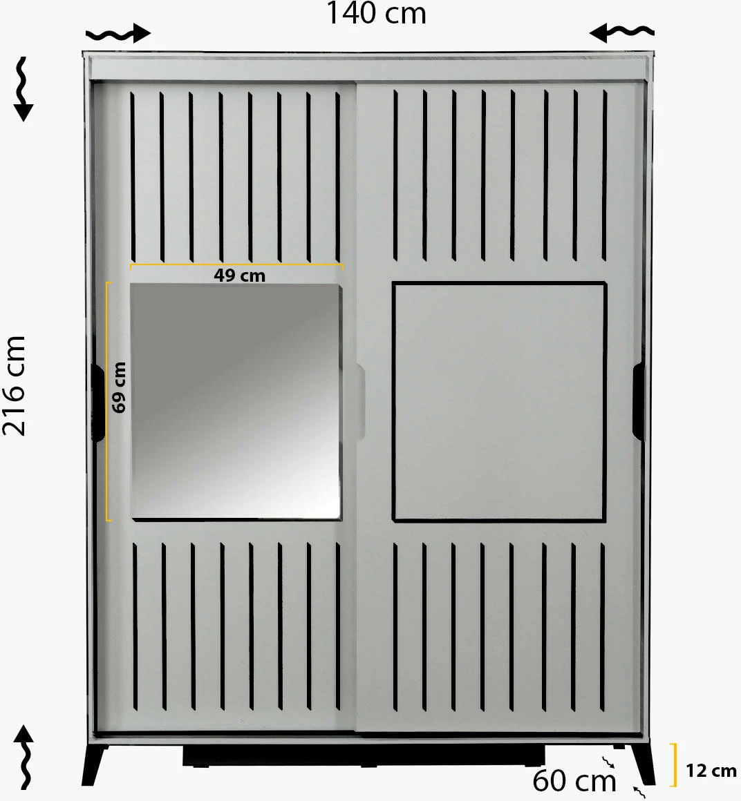 Dollap Hanah Home, Pasific Home Fuga 140, ngjyrë lisi