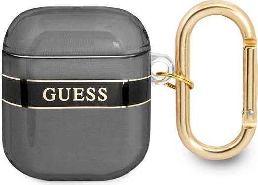 Mbështjellës Guess GUA2HHTSK për AirPods 1/2, Strap Collection, i zi