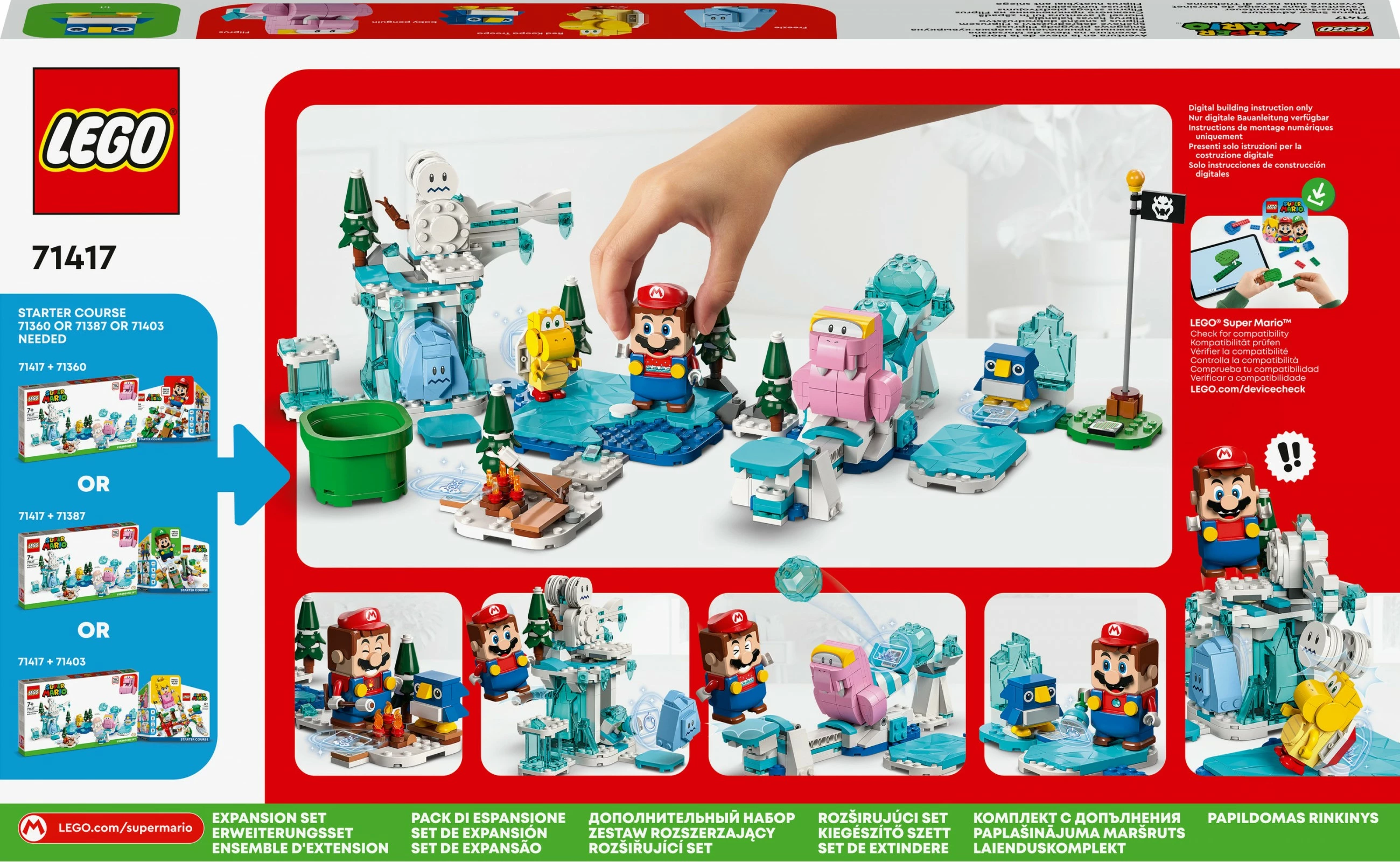 Set ndërtimi LEGO Super Mario Fliprus Snow Adventure Expansion, 567 pjesë, shumëngjyrësh