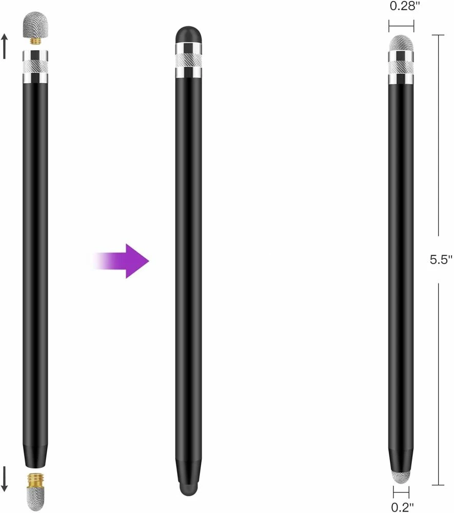 Stylus Tech-Protect USP100 për tabletë dhe smartphone, 4 maja, Vjollcë