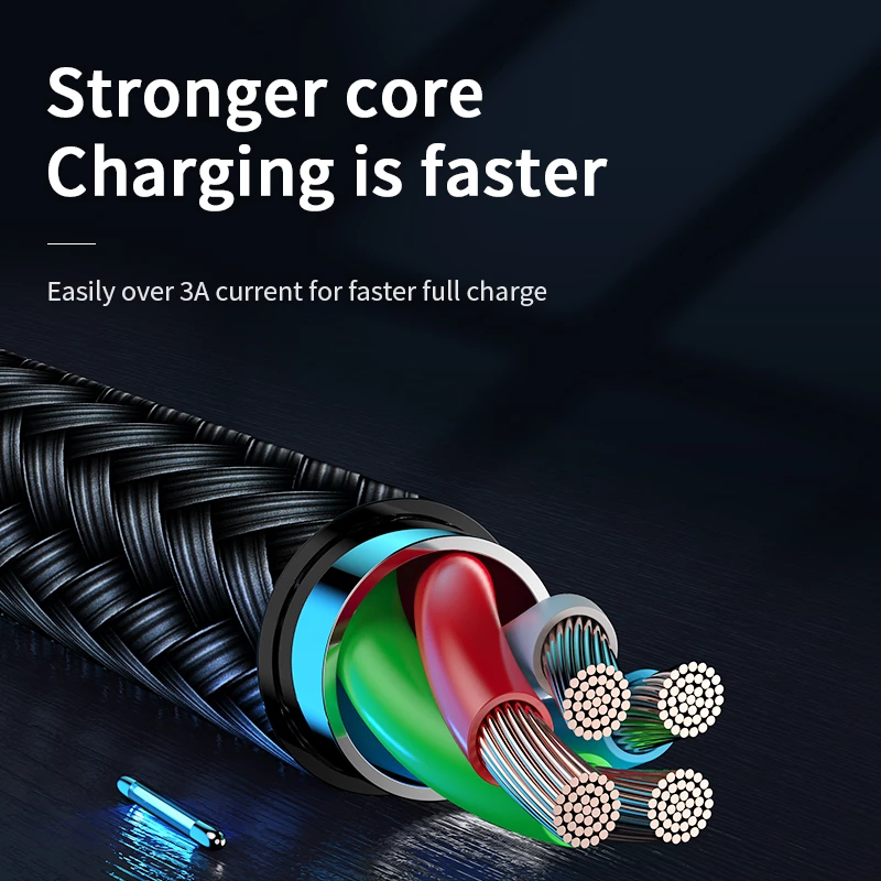 Kabllo Joyroom Sharp Series S-M411, 2m, USB-A në micro USB, 3A, e zezë